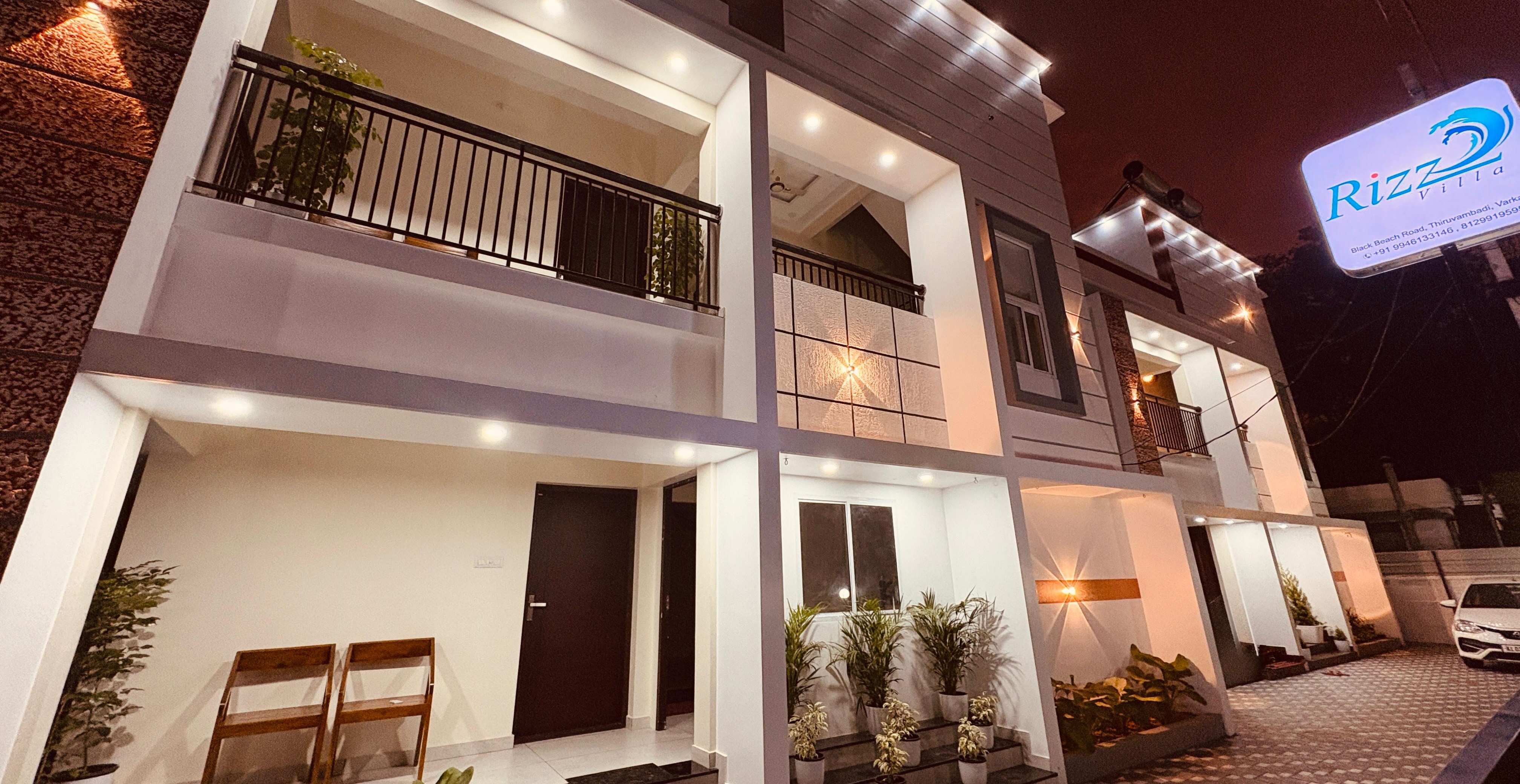 Luxury resort sea view at Rizz Villa, Varkala